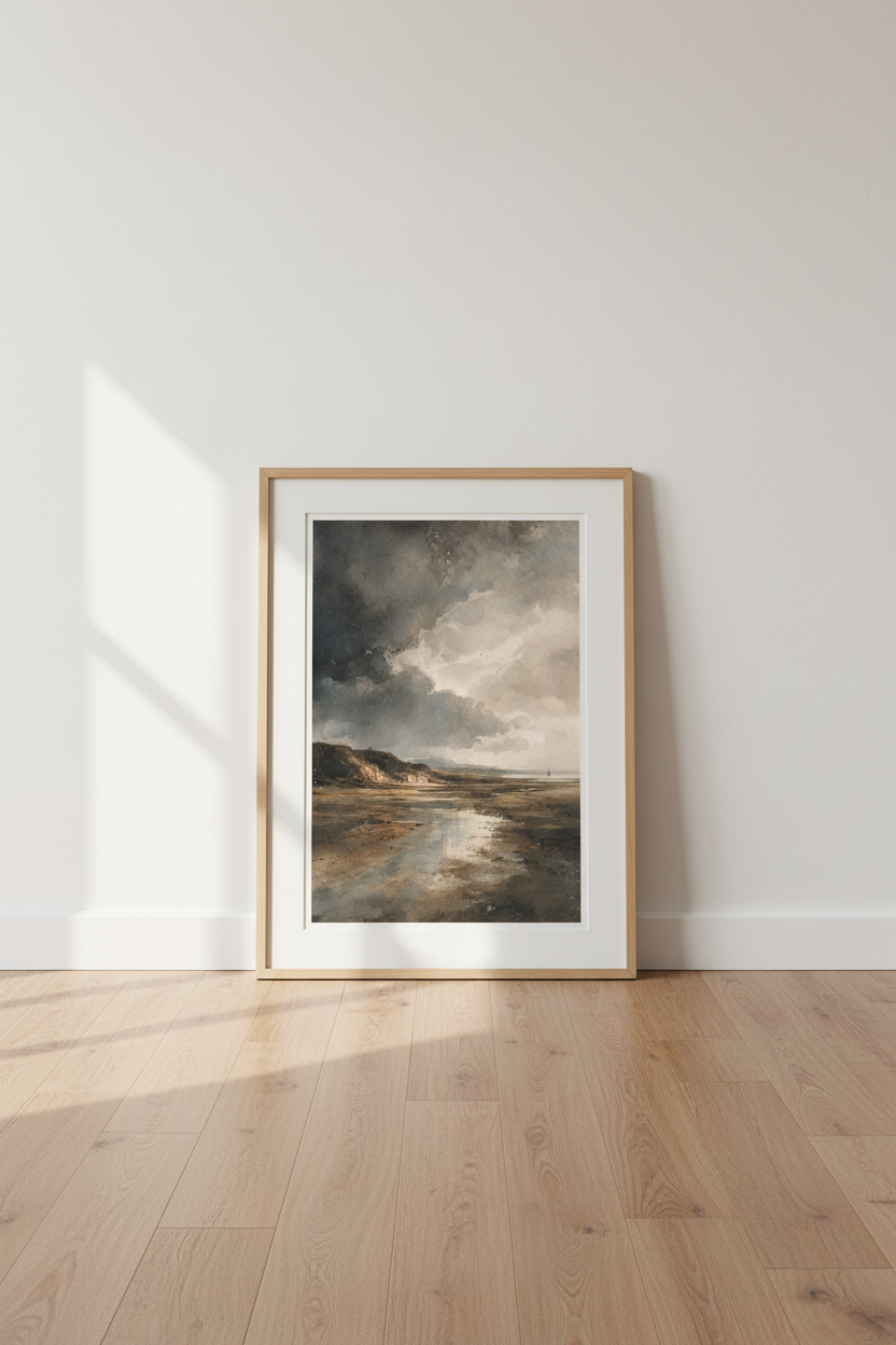 Coastal Wall Art | Moody Seascape, Living Room Decor