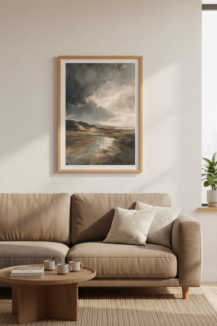 Coastal Wall Art | Moody Seascape, Living Room Decor