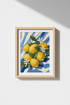 Citrus Wall Art Print | Lemon Kitchen Decor | Mediterranean Coastal Poster
