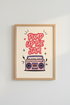 Pump Up The Jam Boombox Wall Art | Retro 90s Music Poster, Dorm Decor