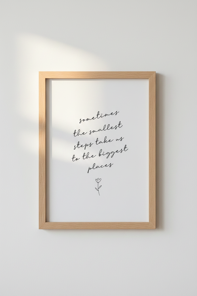 Inspirational Quote Wall Art | Minimalist Black &amp; White Print, Office Decor