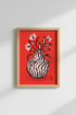 Bold Floral Print | Abstract Vase Art, Living Room Decor | Modern Poster