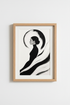 Monochrome Portrait Wall Art Print | Living Room Decor | Minimalist Poster