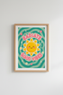 Danish Pastel Wall Art Print | Retro Sun Good Vibes Poster, Aesthetic Dorm Decor