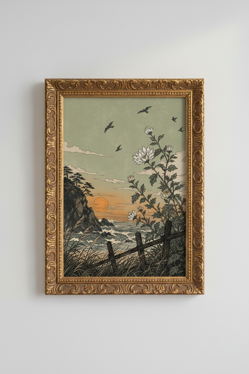 Botanical wall art Print | Seaside decor, coastal living | Vintage poster