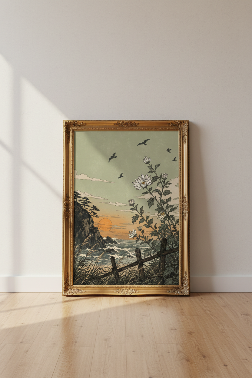 Botanical wall art Print | Seaside decor, coastal living | Vintage poster
