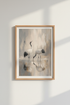 Japanese Crane Wall Art Print | Neutral Zen Decor | Minimalist Bird Poster
