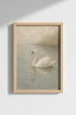 Swan Wall Art Print | Impressionist Pastel Hues | Living Room Decor | Poster