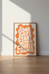 Good Days Start With Coffee Art | Retro Orange Typography, Kitchen Decor