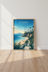 Sydney Australia Travel Poster | Coastal Beach Wall Art | Minimalist City Print