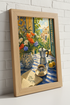 Mediterranean Still Life Wall Art | Italian Coastal Decor | Moka Pot & Lemon Poster