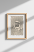 boho wall art print | Sunburst line illustration, living room decor