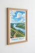 Tamar Valley Travel Poster | Vintage River Landscape Wall Art | English Countryside Print