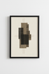 Abstract Geometric Textile Print | Brown Earth Tone Decor | Minimalist Poster