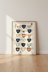 Watercolor Teacup Collection | Navy & Terracotta Floral, Kitchen Wall Art Print