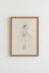 Ballerina Girl Sketch | Minimalist Pencil Drawing, Nursery Wall Art Decor