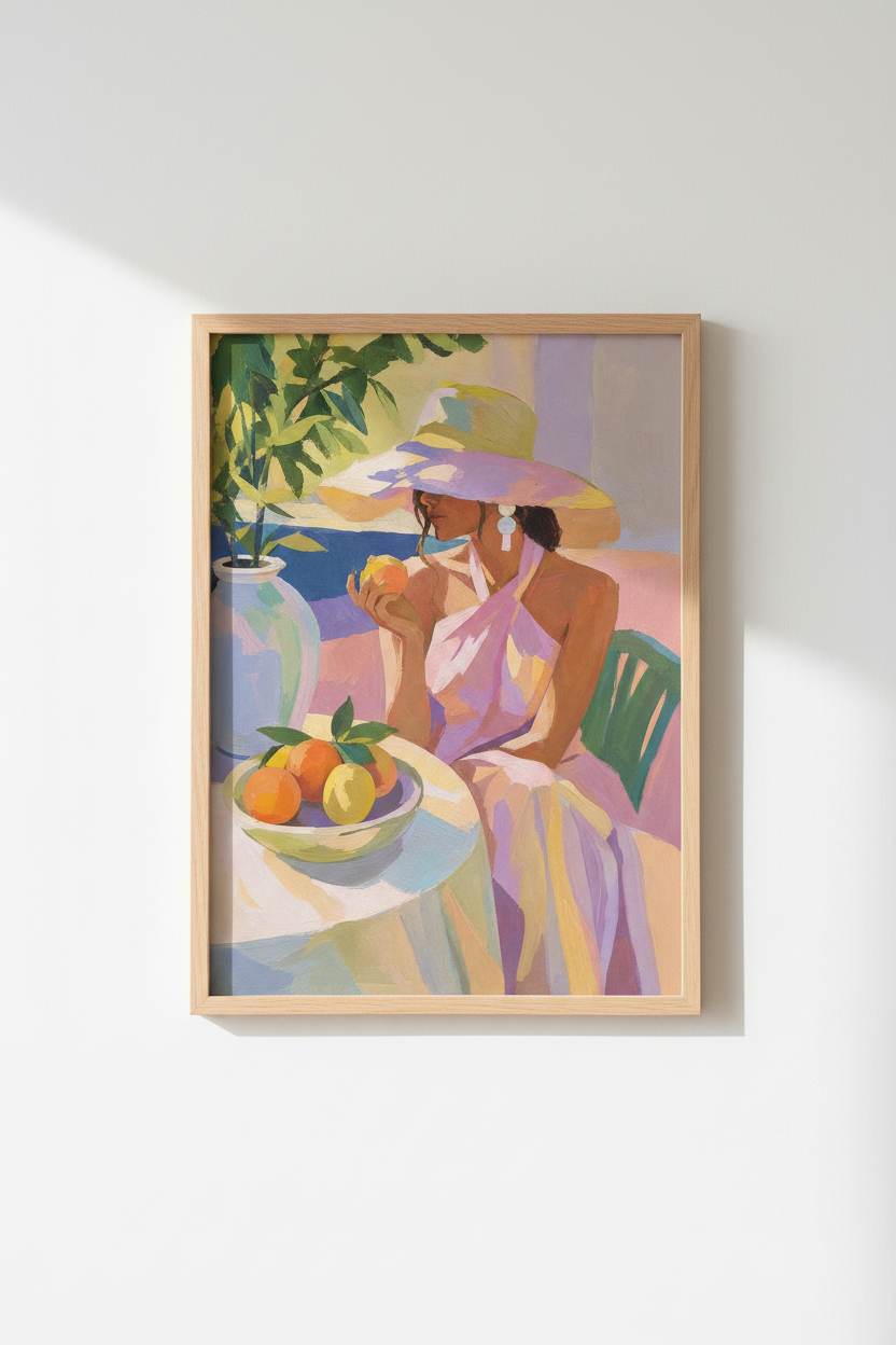 Mediterranean Art Print | Coastal Impressionist Poster, Summer House Decor