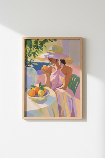 Mediterranean Art Print | Coastal Impressionist Poster, Summer House Decor