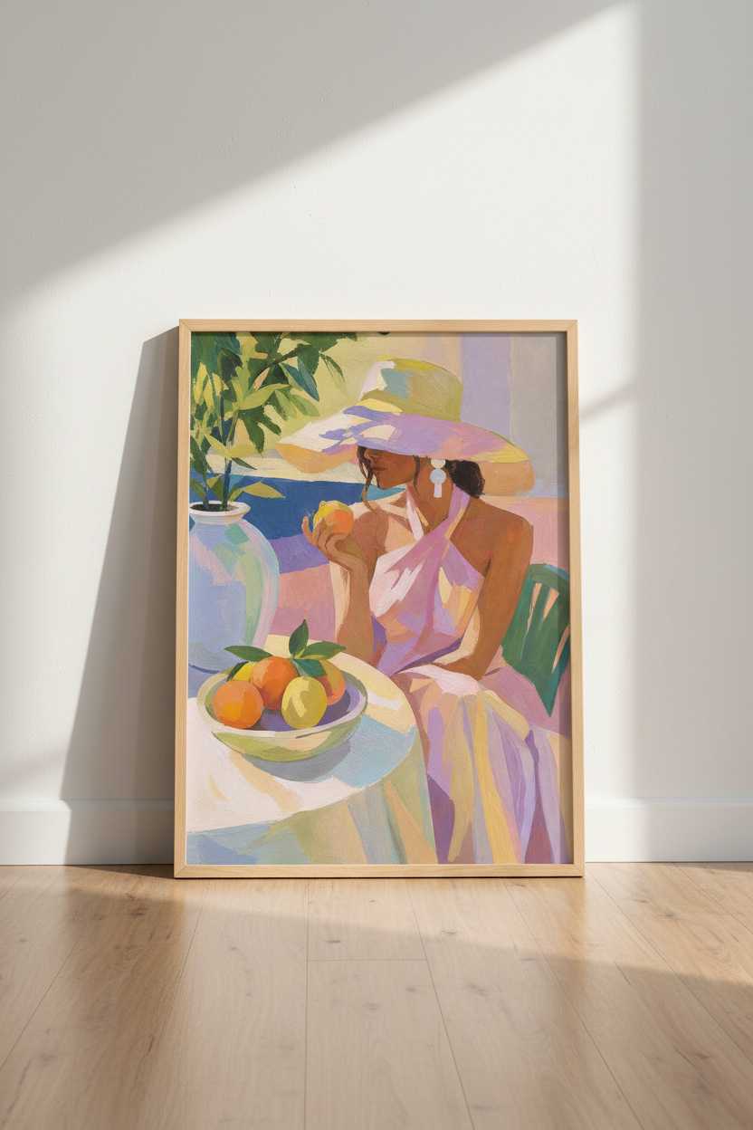 Mediterranean Art Print | Coastal Impressionist Poster, Summer House Decor