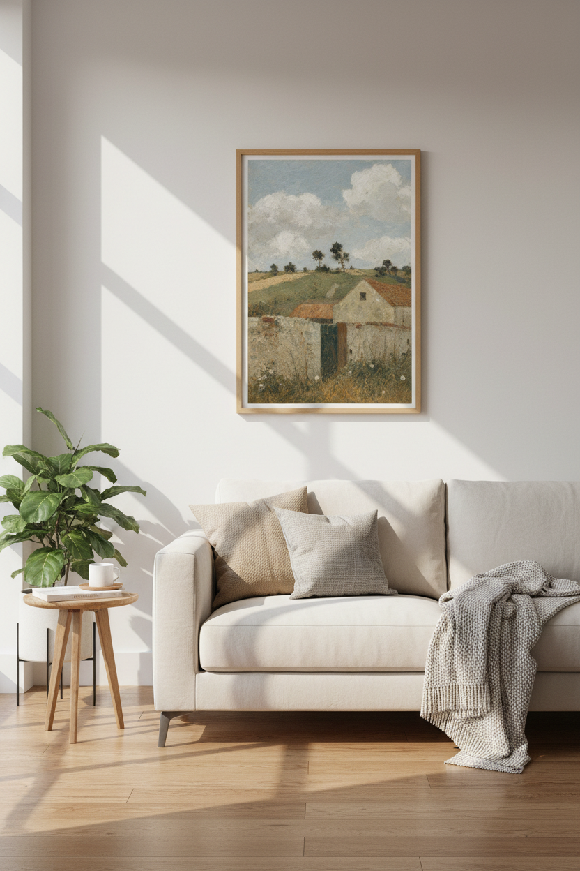 Landscape Print Wall Art | Living Room Decor | Soft Impressionist Mood