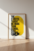 Street Wisdom Urban Quote Print | Yellow Typography Poster | Modern Industrial Wall Art