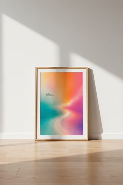 Aura Gradient Wall Art Print | Colorful Quote Poster, Modern Office Decor