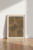 Abstract Concentric Lines Art | Mid Century Earth Tones, Living Room Poster