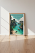Thailand Krabi Travel Poster | Tropical Beach Wall Art, Coastal Home Decor
