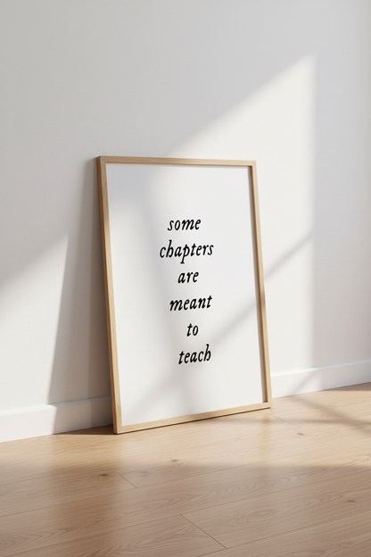 Minimalist Quote Wall Art Print | Black &amp; White Literary Poster | Office Decor