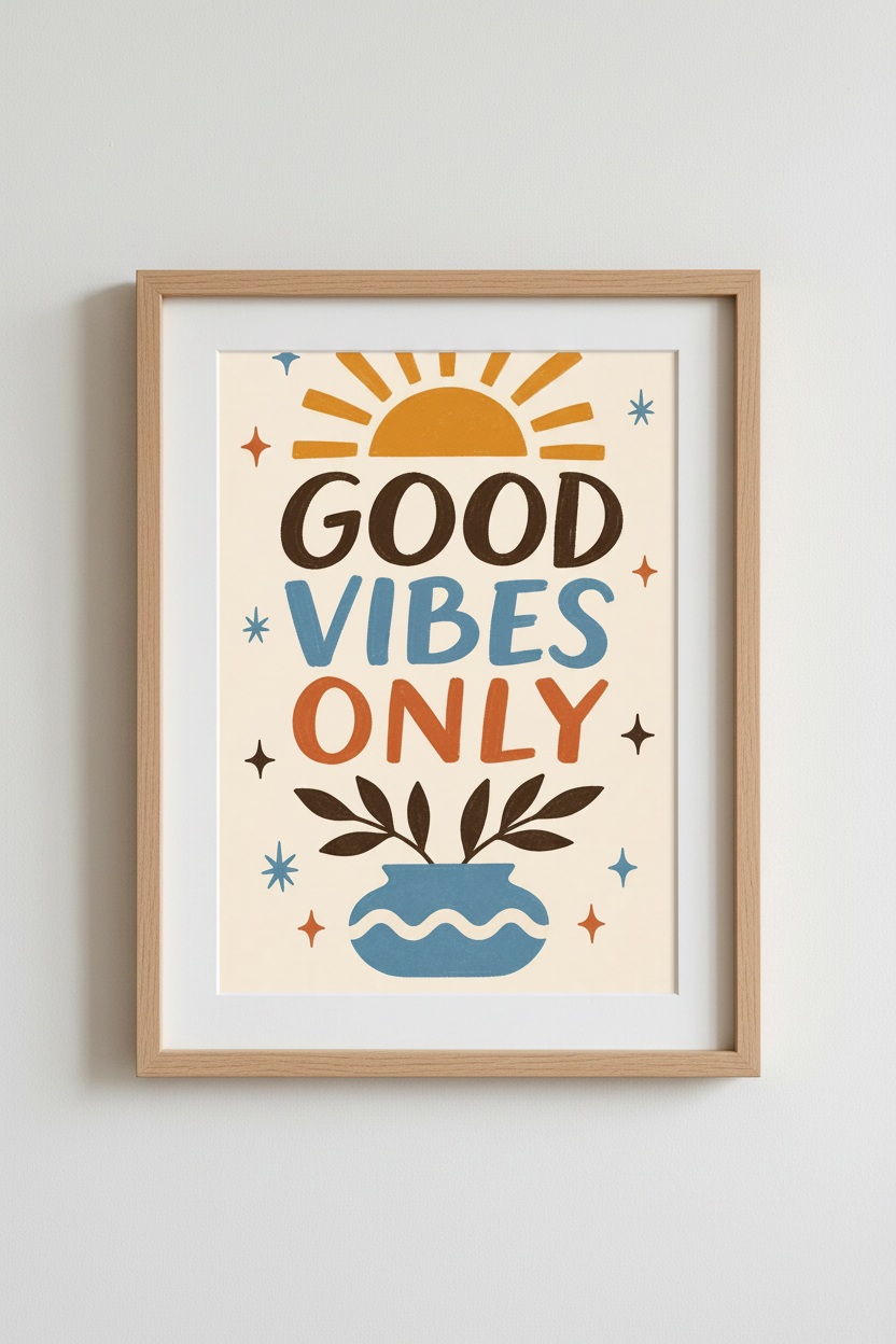 Book Club Wall Art | Retro Living Room Decor | Cozy Poster