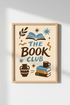 Book Club Wall Art | Retro Living Room Decor | Cozy Poster