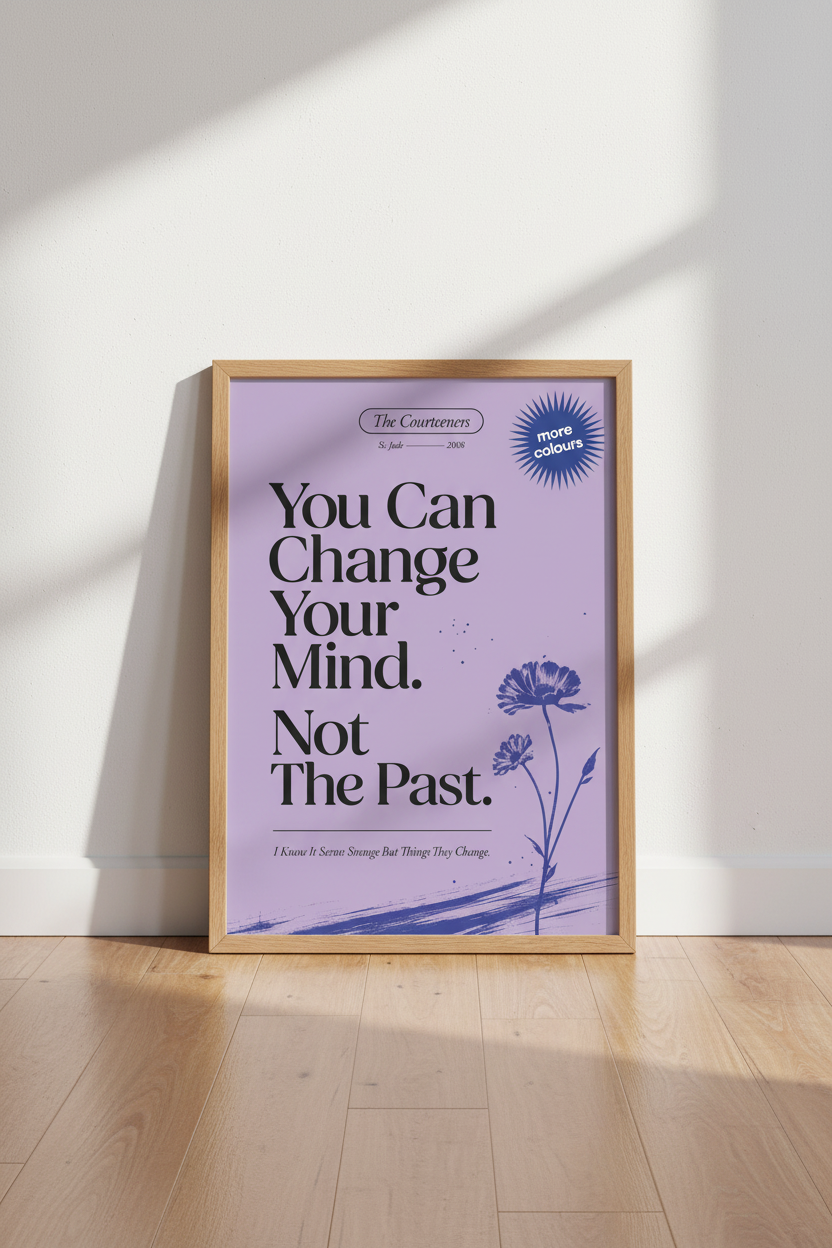 The Courteeners Lyric Print | Purple Indie Rock Poster, Music Wall Art