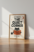 The Quiet Corner Cat Print | Retro Book Lover Wall Art | Reading Nook Decor