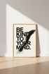 Be Kind To Your Mind Wall Art | Black Typography Poster | Minimalist Mental Health Decor