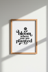 Bloom Where You Are Planted Wall Art Print | Office Decor | Minimalist Poster