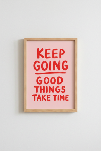 Preppy Quote Wall Art Print | Pink and Red Aesthetic Poster | Moden Dorm Decor