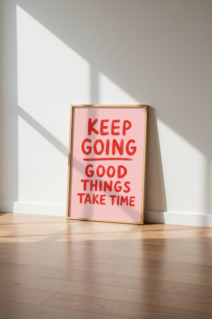 Preppy Quote Wall Art Print | Pink and Red Aesthetic Poster | Moden Dorm Decor