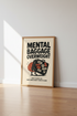 Mental Baggage Overweight Wall Art | Retro Therapy Poster | Mental Health Decor