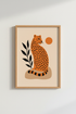 Boho Leopard Wall Art | Minimalist Cheetah, Terracotta Desert Nursery Decor