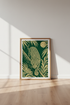Leopard Jungle Wall Art | Emerald Green & Gold Botanical Decor, Exotic Nature Poster