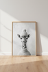 Giraffe in Beanie Wall Art Print | Gray Nursery Decor | Modern Animal Poster