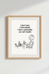Sarcastic Attitude Wall Art | Funny Stick Figure Poster, Minimalist Office Decor