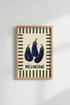 eggplant wall art print | Kitchen Decor | Modern Retro Poster