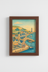 Pastel Lighthouse Wall Art Print | Living Room Decor | Coastal Poster