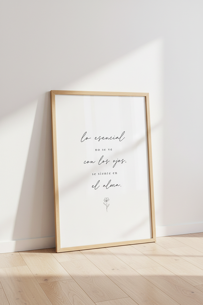 Spanish Quote Wall Art | Minimalist Soul Poster, Bedroom Decor Print