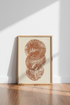 Abstract Wood Rings Wall Art Print | Terracotta Nature Poster | Mid Century Modern Decor
