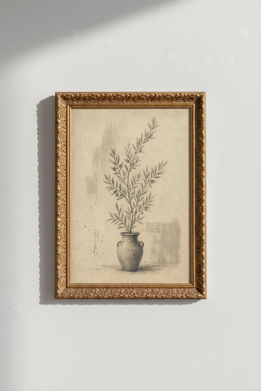 Botanical wall art print | Living Room Decor | Vintage Poster
