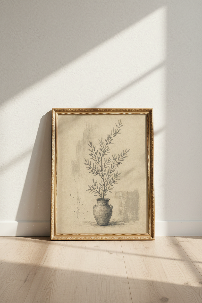 Botanical wall art print | Living Room Decor | Vintage Poster