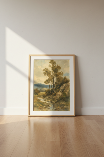 Landscape Wall Art Print | Living Room Decor | Rustic Poster