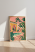 Tropical Poolside Oasis | Pink Mediterranean Style, Boho Living Room Decor
